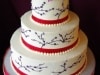 (1137) Floral Branch Wedding Cake