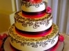 (1138) Chocolate Henna Scroll Wedding Cake