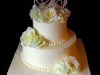 (1140) Custom Paisley Pattern Multi-Shape Wedding Cake