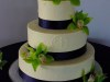 (1003) Dot and Monogram Wedding Cake