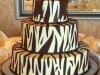 (1006) Zebra Stripe Wedding Cake