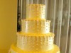 (1007) Petite Fondant Flower Wedding Cake with Draping
