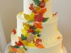 (1129) Autumn Leaves Wedding Cake
