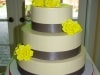 (1094) Yellow Sugar Flower Wedding Cake