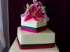 (1103) Watermelon Monogram Wedding Cake