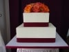 (1109) Simple Square Wedding Cake