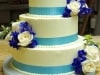 (1024) Blue Ribbon Wedding Cake
