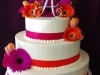(1025) Gerber Daisy Wedding Cake