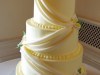 (1029) Fondant Swag Wedding Cake