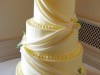 (1029) Fondant Swag Wedding Cake