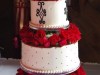 (1030) Alice in Wonderland Themed Wedding Cake