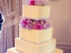(1032) Square Wedding Cake with Pillars