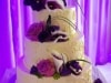 (1035) Variety of Scrolls Wedding Cake with Looped Bear Grass
