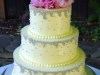 (1036) Silver Dragee Drip Wedding Cake