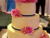 (1040) Variety of Scrolls Wedding Cake with Rhinestones