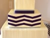 (1044) Purple Chevron Wedding Cake