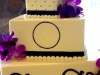 (1048) Purple Monogram Wedding Cake