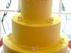 (1049) Wedding Cake with Fondant Flower Border