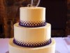 (1065) Graduated Purple Dot Wedding Cake