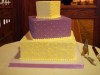 (1069) Purple and White Wedding Cake
