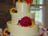 (1070) Piped Swag Wedding Cake