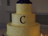 (1079) Paisley Wedding Cake with Fondant Monogram