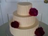 (1120) Vertical Textured Buttercream Wedding Cake